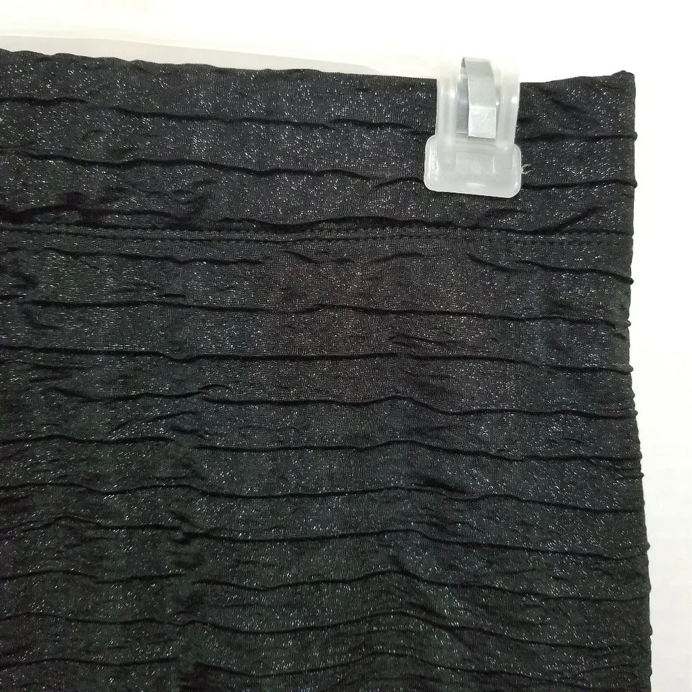 Nollie skirt Medium glittery metallic weave textured elastic pull on waist lined - Picture 4 of 13